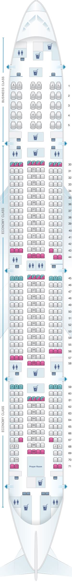 boeing 777-300 seat map saudia airlines